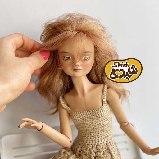 آموزش نصب موی طبیعی (بز) برای عروسک خمیری